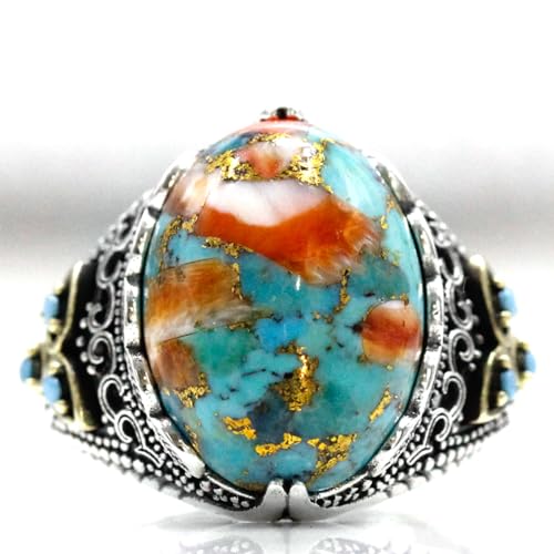 Artever S925 Sterling Silver Men's Gem Ring Fashion Ring Türkiye Style3