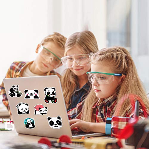 EBANKU 100 Stück Panda Aufkleber,Graffiti Vinyl Laptop Wasserflasche Aufkleber für Skateboard Gepäck Motorrad Fahrrad Snowboard Wasserdicht Aufkleber - Image 6