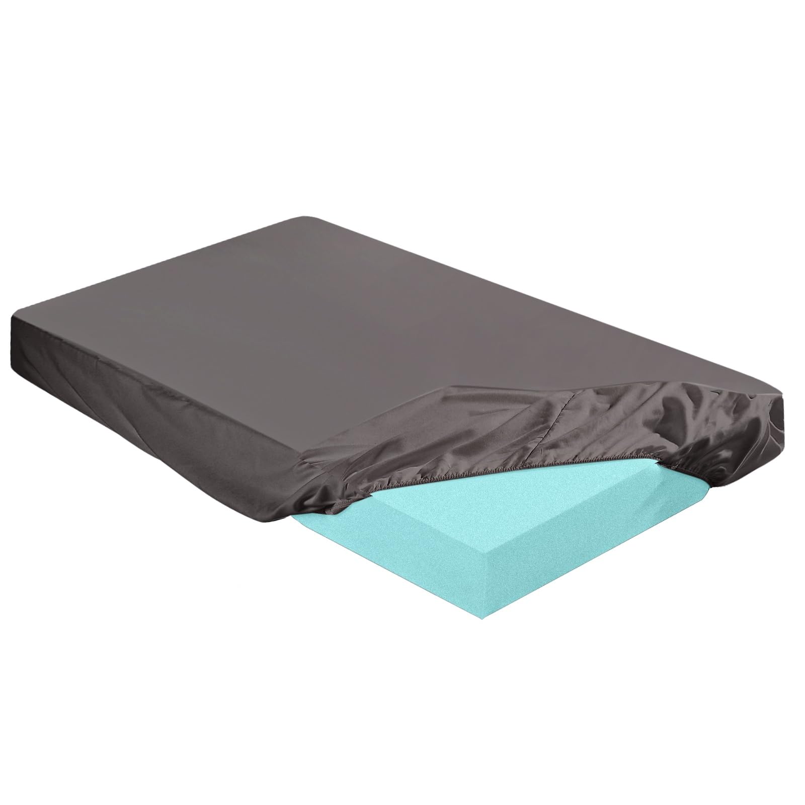 HunnmingRe 2-3 Inch Mattress Topper Cover Only Cover Memory Foam Protector Microfiber Memory Foam for Latex Mattress Topper