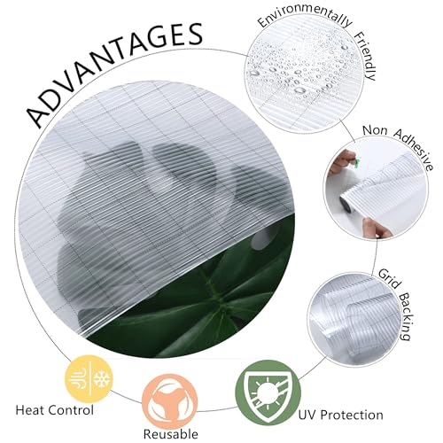 Image of WOO Home Frosted Glass Window Film & Stickers (24 X 96 INCH) Privacy Window Cover for Home & Office - Easy Apply, UV Protection, Removable Decorative Film (Fluted Film | 2 X 8 SQFT)