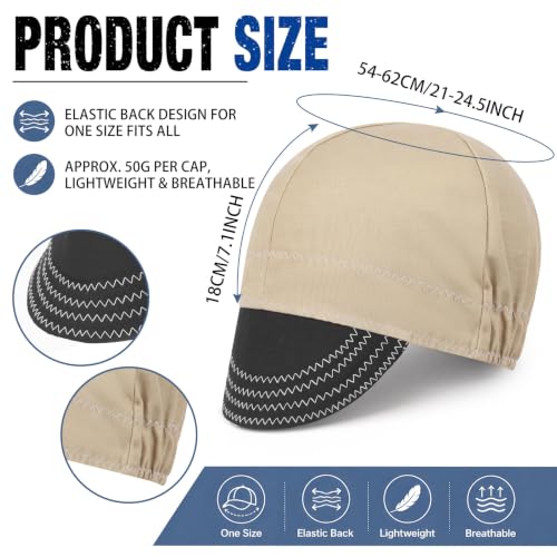 Image of Hercicy 4 Pcs Welding Caps Flame Resistant Cotton Universal Fit,Original