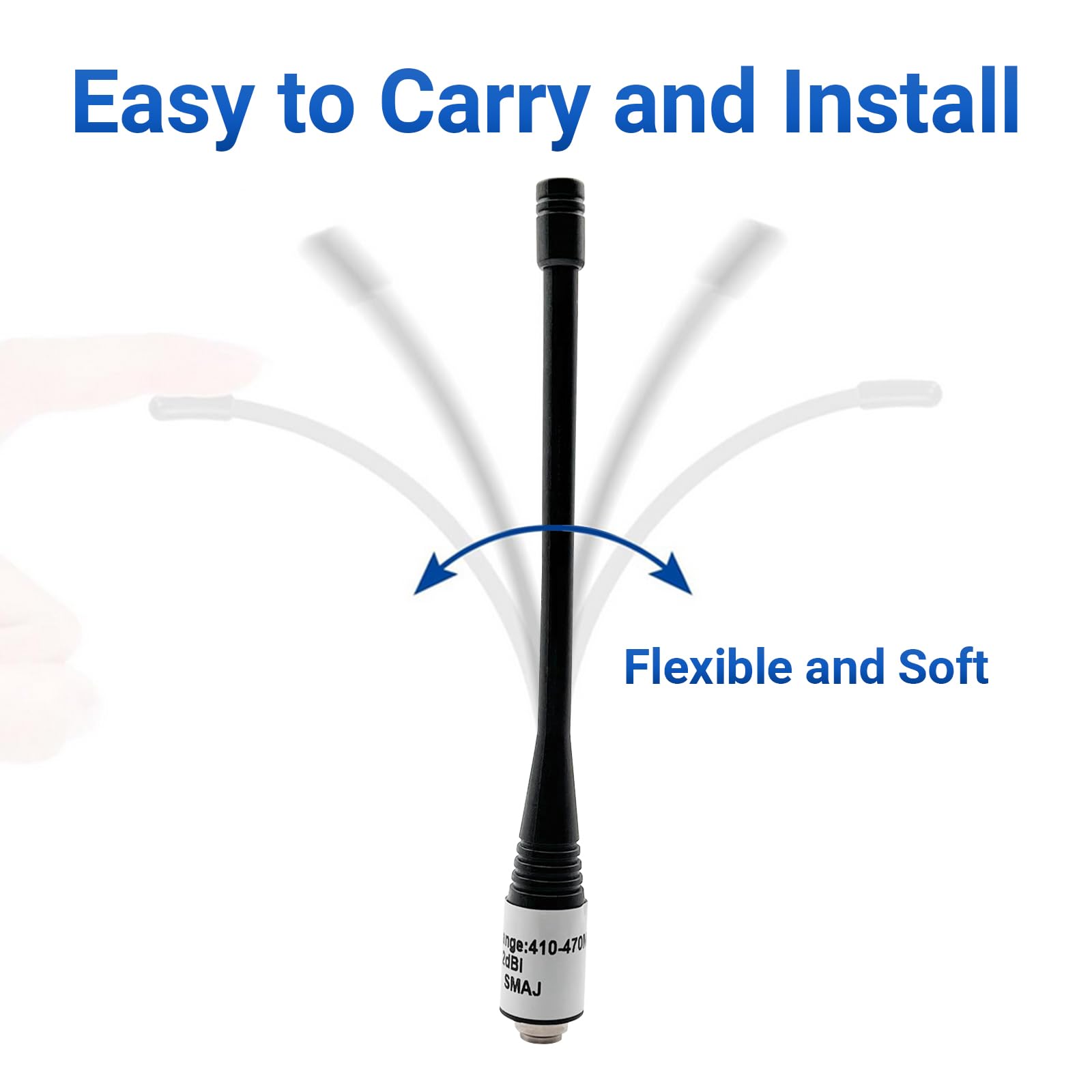 Antenne Canard Caoutchouc TNC+SMA Pour Trimble R10 GNSS - Fréquence 410-470MHz, Marque Bingfu, Neuf Sous Blister