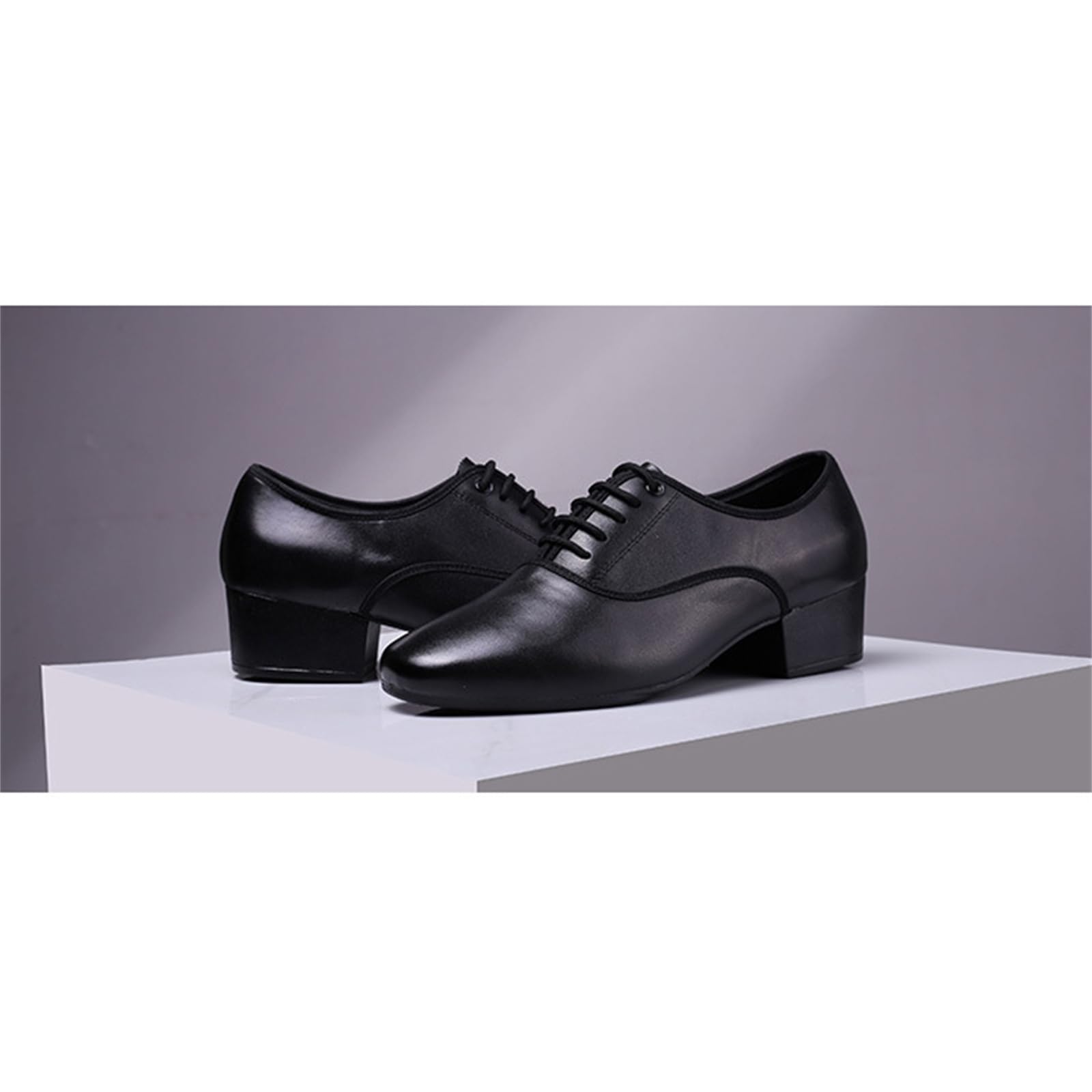 Scarpe da Ballo Latino Uomo Tacco Alto Suola Pelle Salsa Valzer Carattere