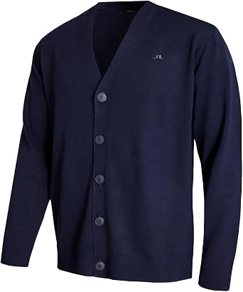 J.Lindeberg Mens Lucas Knitted Timeless Merino Wool Soft Cardigan