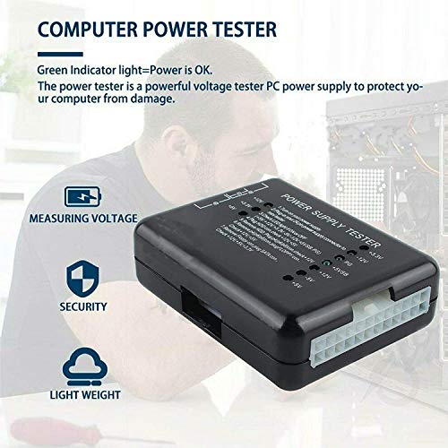 Image of Storin Motherboard Power Supply Tester Computer PC 24 pin 20 pin 8 pin 6 pin 4 pin for PSU, ATX, SATA, HDD, SMPS, PC, Floppy with LED Indicator Light