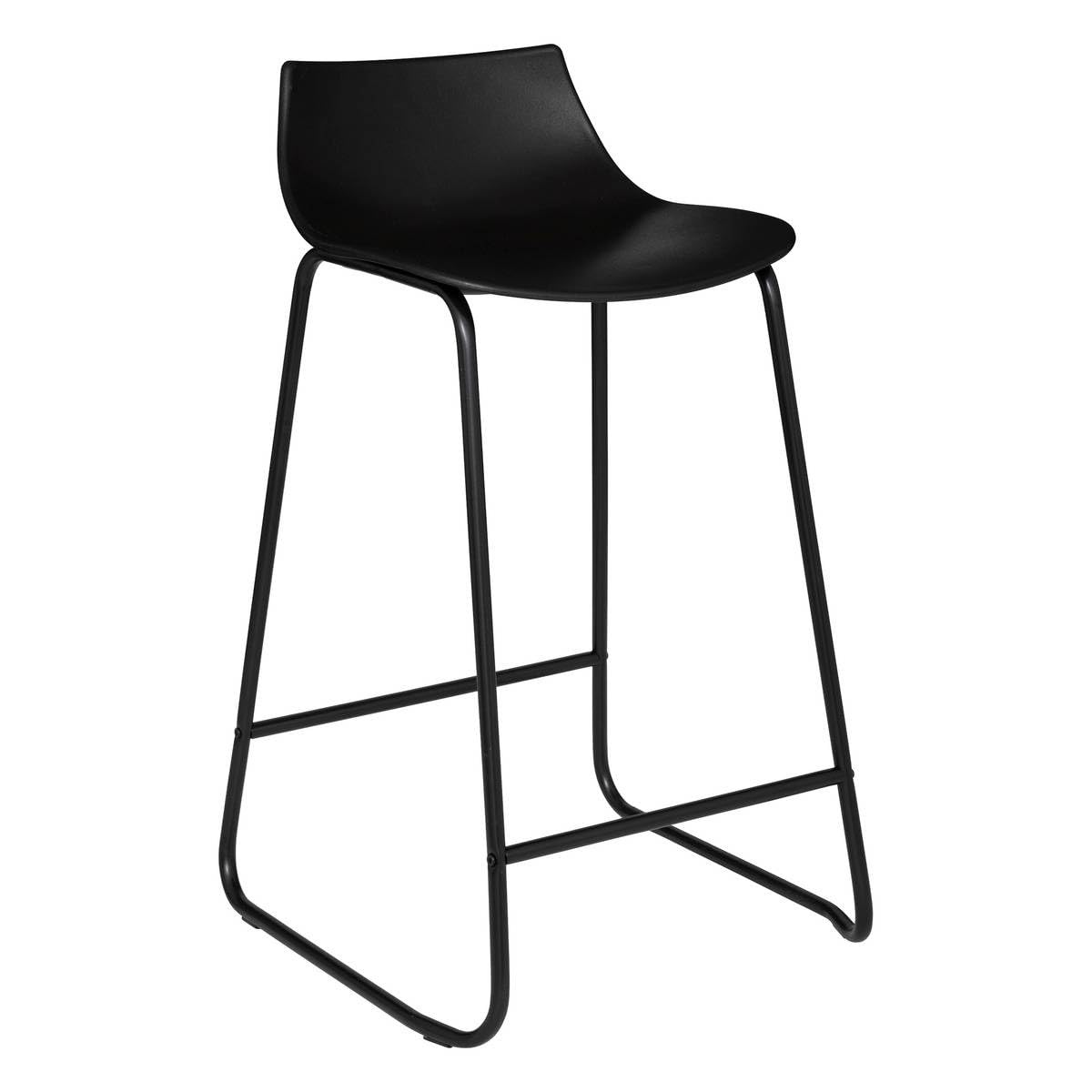 Atmosphera Tabouret de Bar Otac Métal Noir Cuisine Salon Moderne Design Noir Rustique