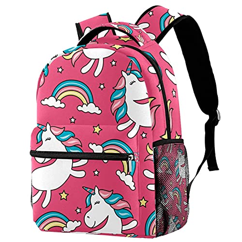 Sac à dos école motif licorne multicolore idéal pour le grand voyage des enfants