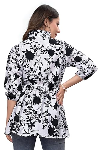 Image of Women Crepe Trendy Ruffel Tunic Tops