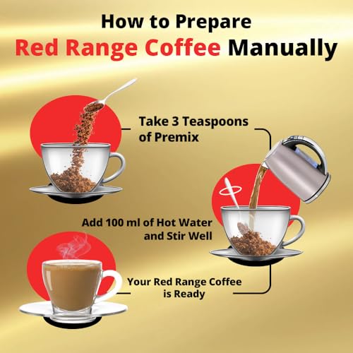 Image of Cafe DESIRE I DRINK SUCCESS Instant Coffee Premix Red Range (3 kg) | 1 Kg Pack x 3 | Milk not required | Just add Hot Water | Rich Taste as home-made | Use manually and also Suitable for all Vending Machines | 3 in 1 Coffee | Makes 250 cups - CD5