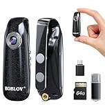 BOBLOV 007 Small Body Cameras, 64GB 1080P Portable Pocket Tiny Body Cams with Back Clip, User-Friendly Mini Camera Bodycams, Loop Recording for Bike/Pet/Home/Proof/Personal Safety (64GB)