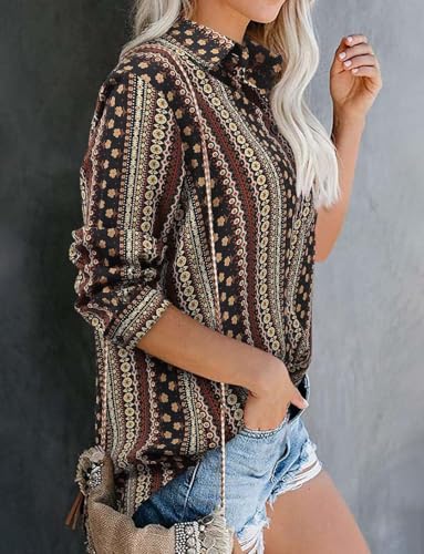 Image of Magritta Long Sleeve Shirts for Women Fashion Button Down Blouse Tops