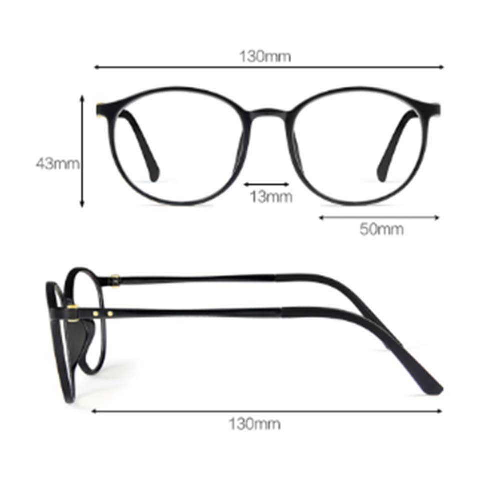 JRP Ultraligero Luz Anti-Azul Protección de Radiación Gafas de Lectura,Hd Resina Sra Protección para Los Ojos,Flexible Resistente Al Desgaste Cómodo/Negro / +2.5