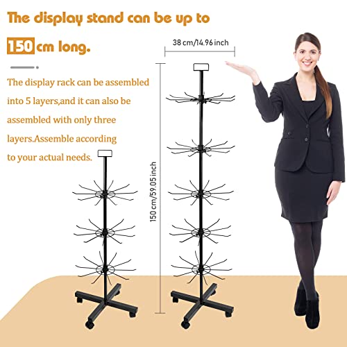 Exttlliy OIU09852 Retail Display Stand Store Display Rack 5 Tier Metal Spinning Display Stand Rack thumb #1