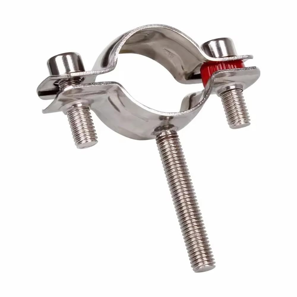 Potubi One Color Adjustable Pipe Bracket Clamp 304 Stainless Steel Hanger, M8 Screw Rod 50Mm, Fit 8-120Mm Od Tube(38 40Mm)