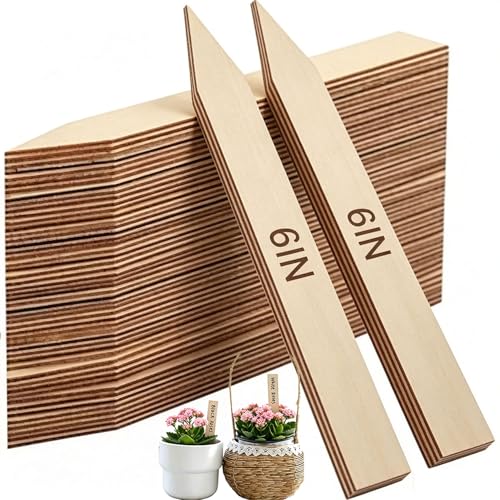 30PCS Plant Labels 6IN Wooden Plant Markers Garden Label Stakes Garden Markers for Plants Outdoor Plant Tags StakesGarden Tags for Outdoor Plants WaterproofGardening Supplies