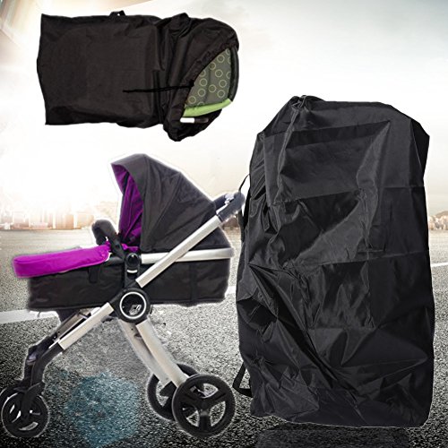 Fdit Bolsa de Transporte para Cochecito Oxford Impermeable Ligero para Niño - Paseo y Viaje con Cierre de Cordón y Cerradura Ajustable (117 * 53 * 33)