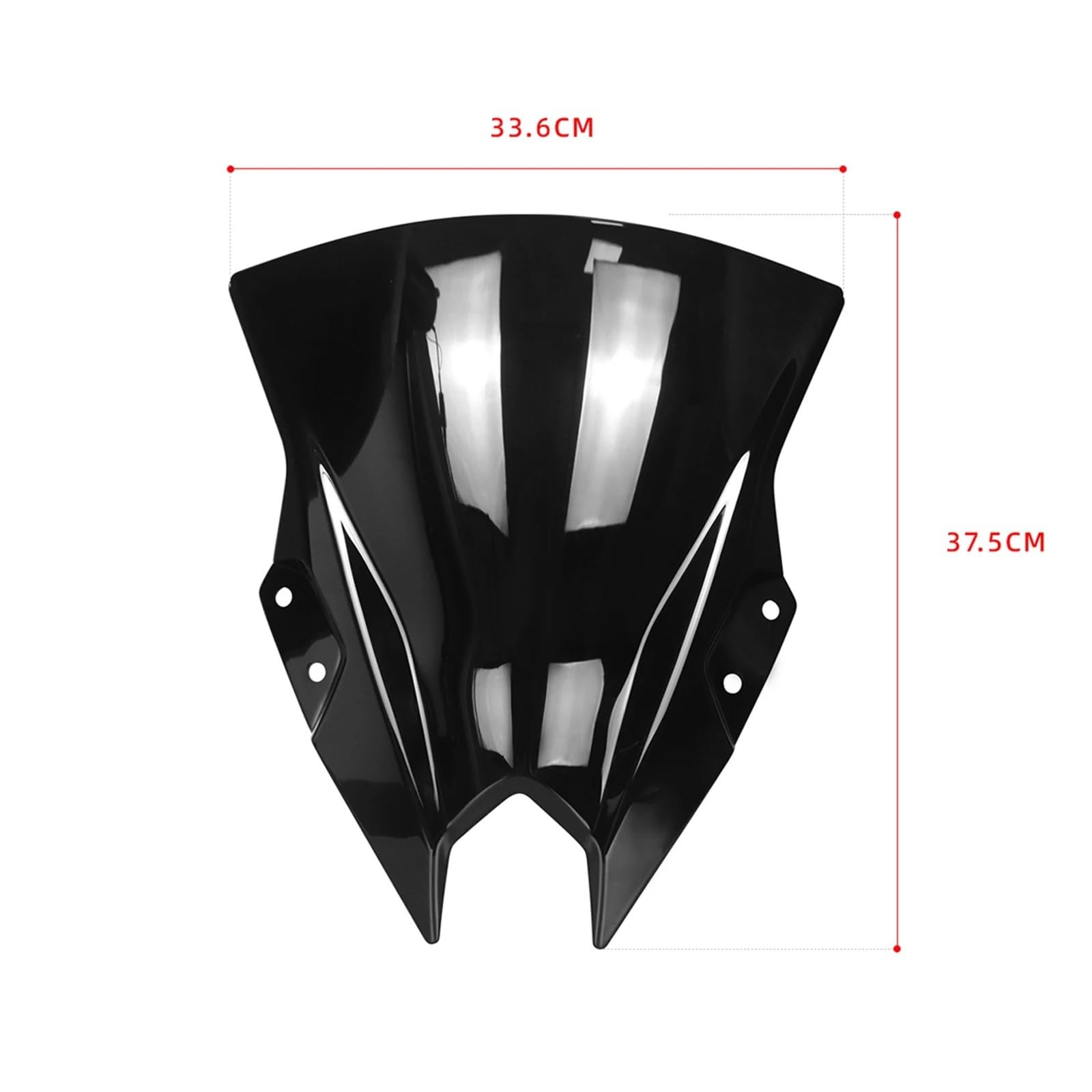 Pasuje do Kawasaki NINJA 500 SE NINJA500 2024 Podwójna szyba przednia z osłoną przeciwwietrzną i deflektorem motocyklowym(Transparent)
