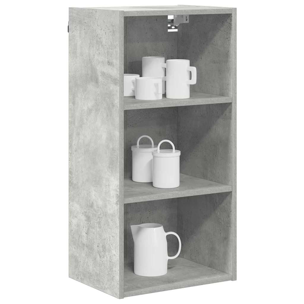 Hängeschrank Beton Grau aus Holzwerkstoff 40 x 29,5 x 80 cm mit viel Stauraum für Küche und Esszimmer, moderner Mehrzweckschrank mit Tür und Regal, ideal als Vorratsschrank und Organizer