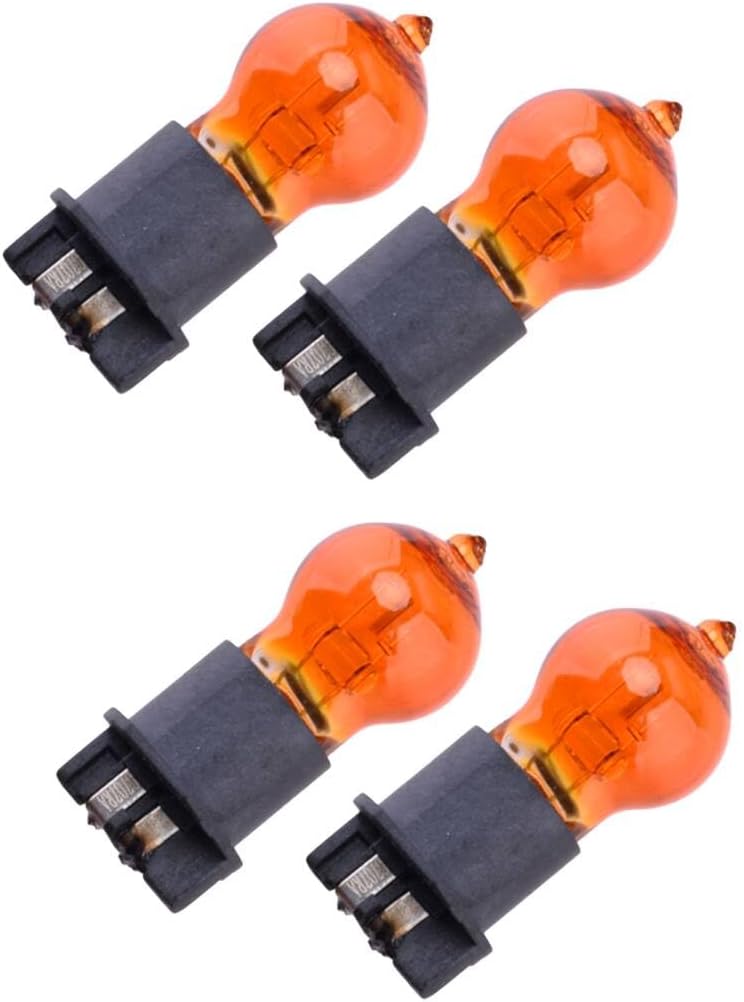 beler 4Pcs 12V 24W Amber Car Halogen Turn Signal Light Indicator Fog Lamp Bulb