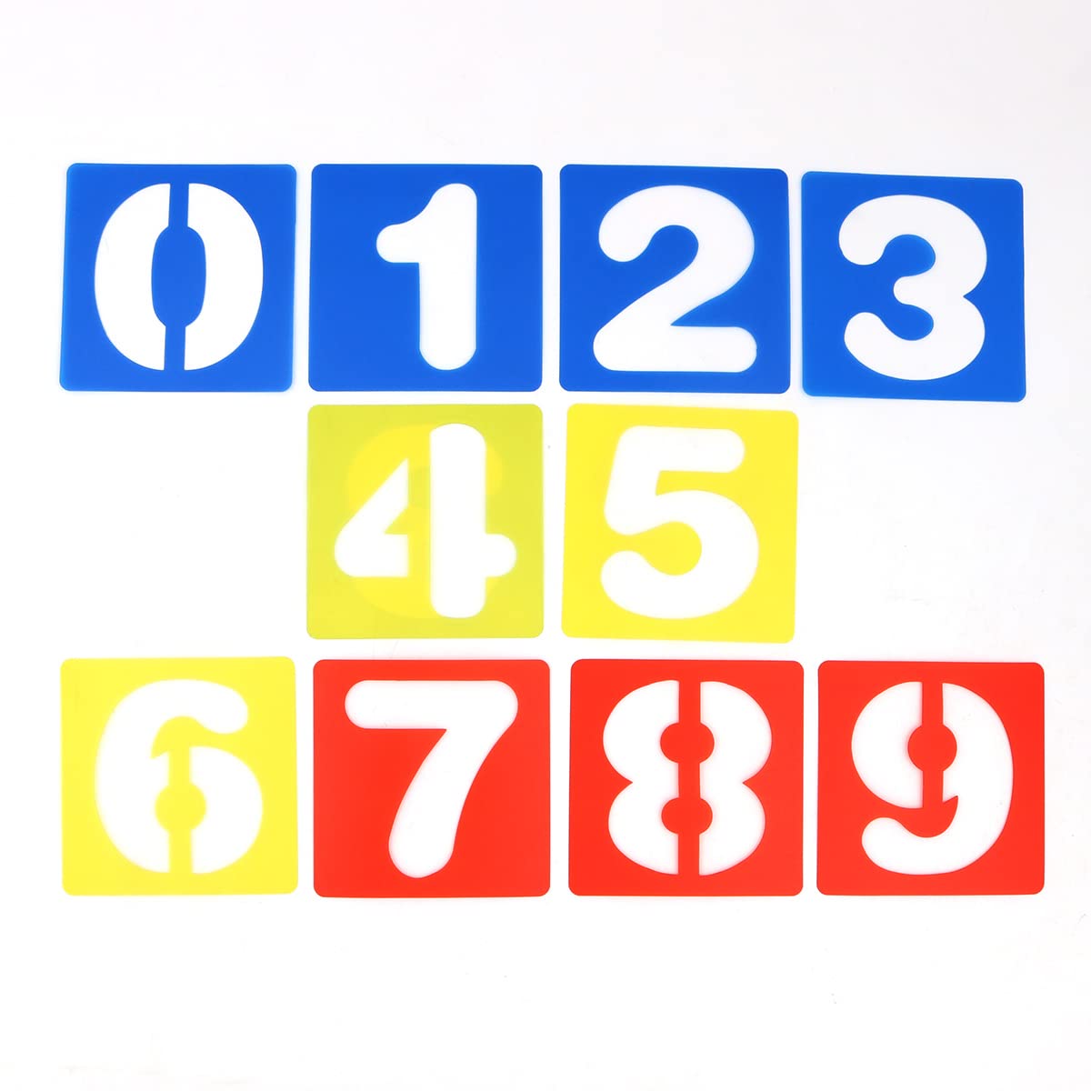 Namvo 10Pcs Number Alphabet Stencils, Reusable Letter Templates Art Craft Letter Stencils for Painting Writing Learning DIY