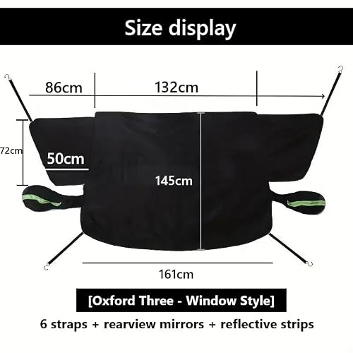 NKCKCX Car Snow Windshield Cover for Genesis GV70 2022 2023 2024 2025, Embedded Magnets, Windshield Protector with Side Mirror Cover, Winter Car Accessories,A-Larger and Thicker