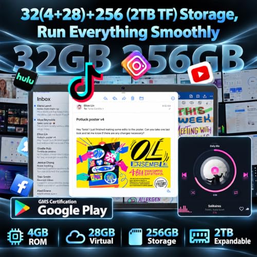 Image of Android 16 Tablet 10 inch - Electronics Tablet with 32GB+256GB+2TB Expand