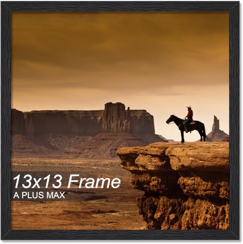 A PLUS MAX 13x13 Picture Frame Black Light Weight Wall Mount