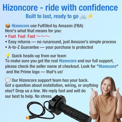 Image of Ebike Full Twist Throttle for Macfox, 3 Pin Surron Style Throttle Grip Kit 12V-72V Compatible with HappyRun Freego Heybike Electric Dirt Bike