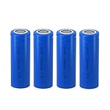GHERTFPY 3.7V 1200mAh 16500 Rechargeable Battery 4Pcs Flat Top Battery Large Capacity Battery for Headlamp,LED Flashlight,Mini Fans etc.