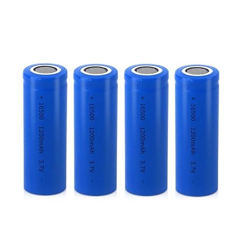 GHERTFPY 3.7V 1200mAh 16500 Rechargeable Battery 4-Pack