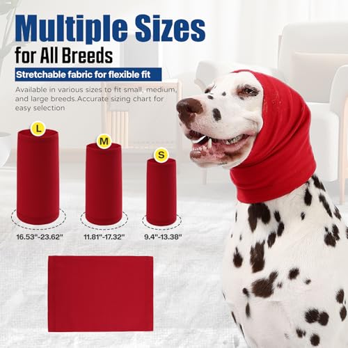 Image of Dog Calming Hoodie Quiet Head Cover Sleeves Anxiety Relief /Noise Protection - Grooming - Thunder - Fireworks