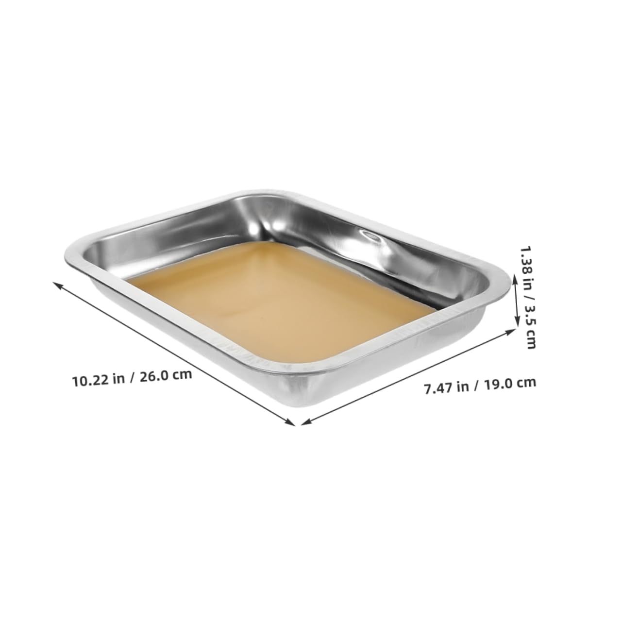 FRCOLOR 2stücke Edelstahltablett mit Wachsboden für Präparationen Laborausrüstung aus Präpariertablett für Unterricht und Forschung