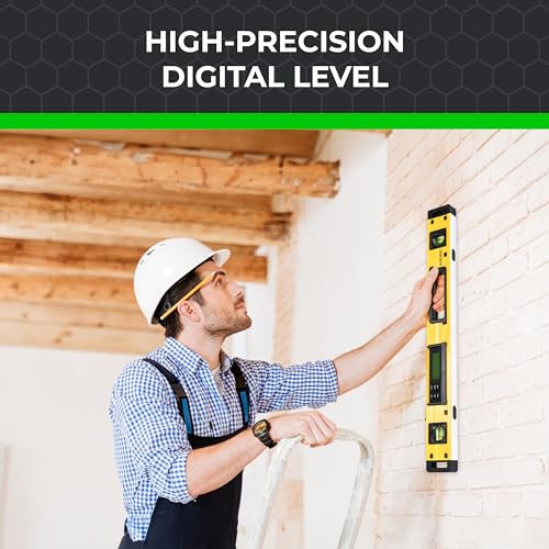 Image of TOOLZILLA Elite 24-Inch Smart Digital Level - IP54 Rated for Dust and Water Resistance - Precision Torpedo Level Measurement Tool - Durable, Shock-Resistant Build with Extended Battery Life