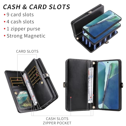 Coque Samsung Galaxy Note 20 5G Asuwish avec fermeture éclair et protège-écran - 4
