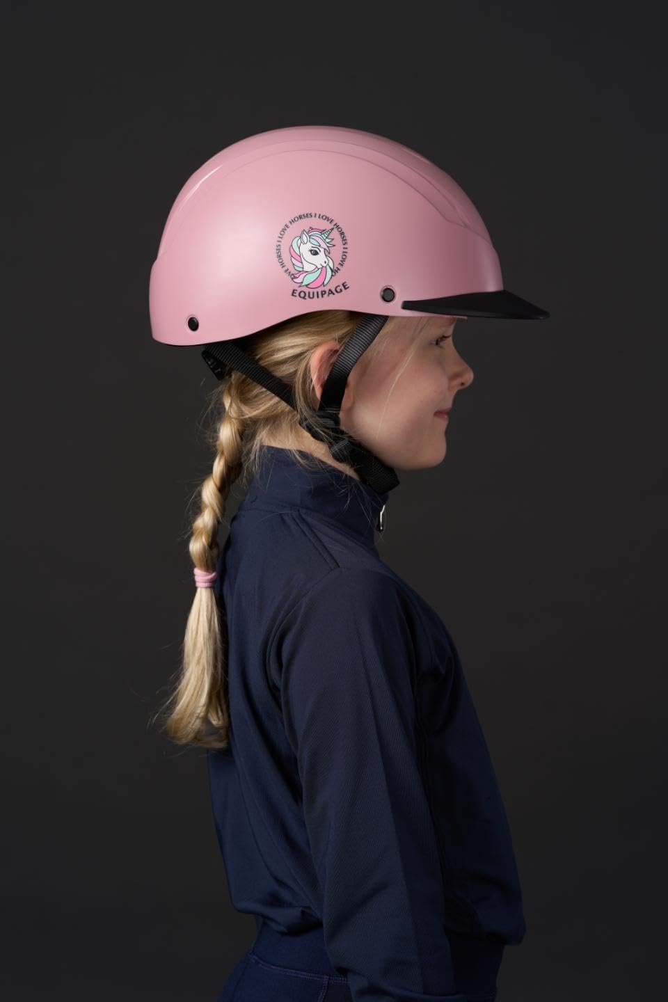 Equipage Vilma - Casco de equitación infantil, color rosa