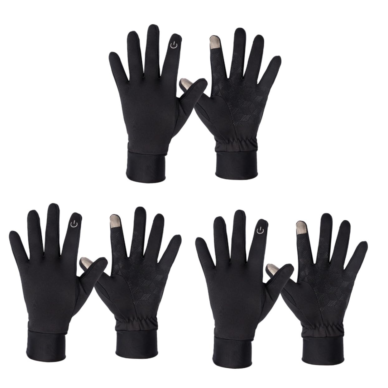 3 Stück Fahrradzubehör Handschuhe Für Herren Winterhandschuhe Ski Touchscreen Radfahren Lauf Schnee Fahrrad