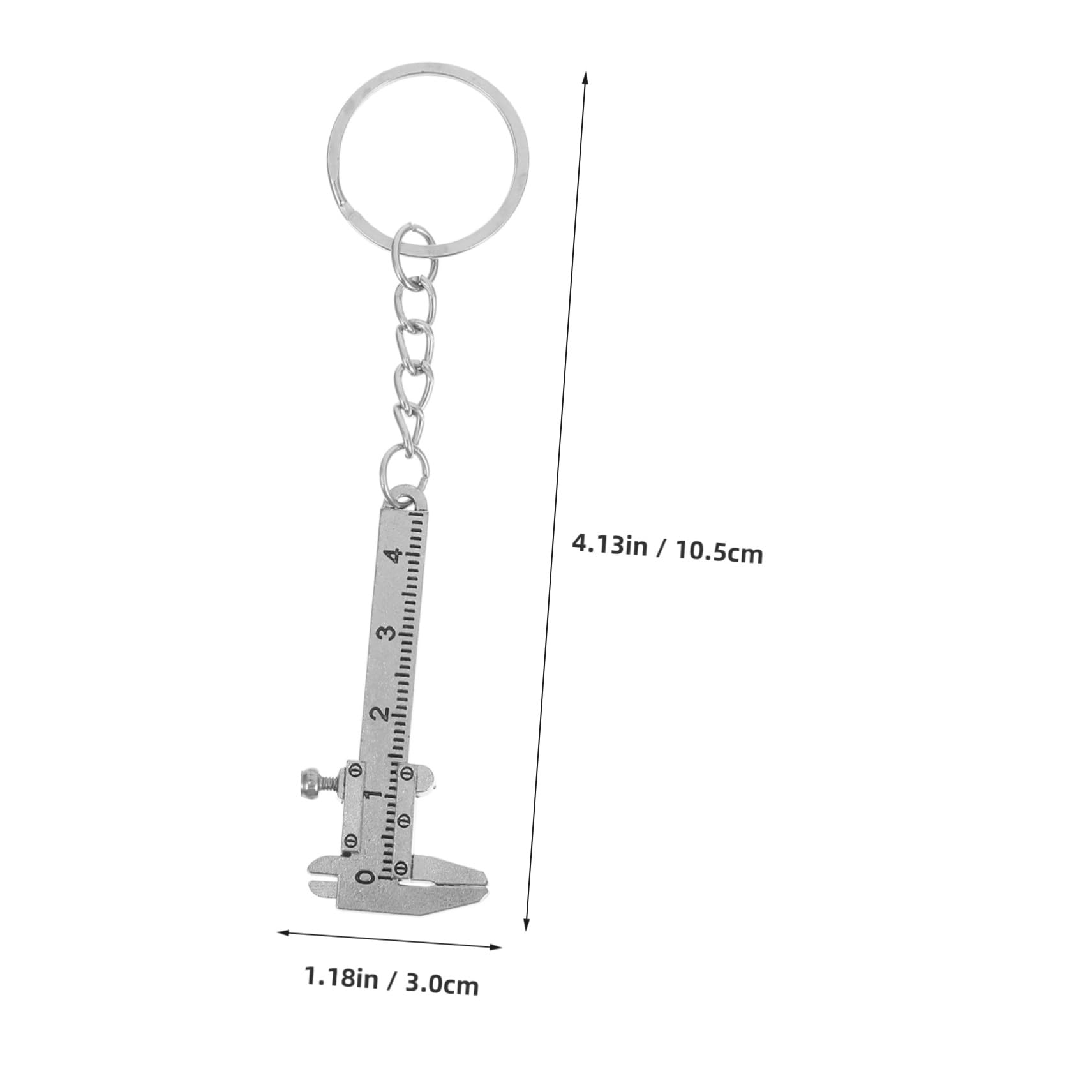 ULDIGI 4Pcs Vernier Caliper Keychain Portable Sliding Gauge for Precise Measurement Stylish Finish for Depth Tasks