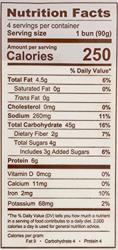 Pretzilla, Pretzel Buns Burger 4 Count, 12.8 Ounce