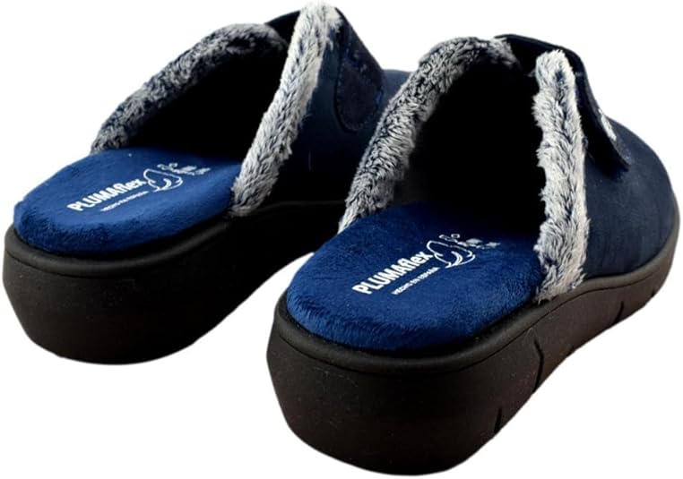 PLUMAFLEX - Zapatillas De Casa Muy Cómodas Con Plantilla Transpirable De Alta Recuperación Que Se Adapta A La Anatomía Del Pie. 571460 Sintético Hombre Color: Marino Talla: 42