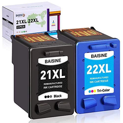 BAISINE Remanufactured Ink Cartridge Replacement for HP 21XL 22XL 21 22 for HP Officejet 4315 J3680 Deskjet 3915 3930 3940 D1341 D1420 D1455 D1520 D1530 D1560 D2330 D2430 D2460 PSC 1410 (Black Color) BAISINE Remanufactured Ink Cartridge Replacement for HP 21XL 22XL 21 22 for HP Officejet 4315 J3680 Deskjet 3915 3930 3940 D1341 D1420 D1455 D1520 D1530 D1560 D2330 D2430 D2460 PSC 1410 (Black Color)