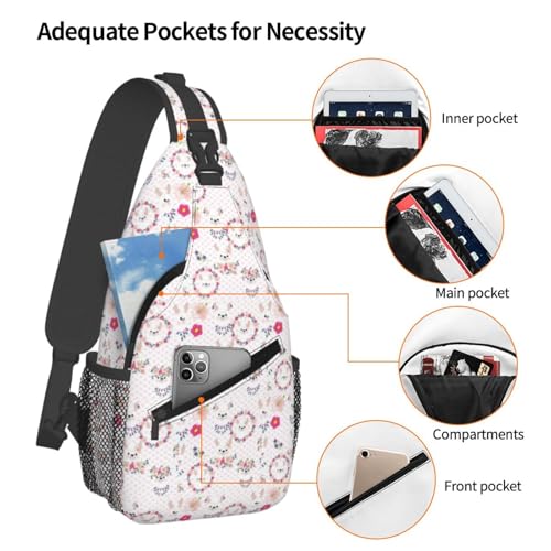Cartoon Llama Alpaca Stylish Men'S Messenger Bag - Durable Polyester, Huge Capacity & Adjustable Strap4