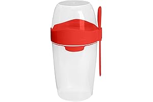 Reusable Overnight Oats Container with Lid, Spoon and Brush