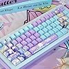 Japanese Anime Keycaps, Cherry Profile PBT Keycap 130 Keys, Blue and Purple Custom Key Cap Dye-Sub Manga Key Caps Set for 60% 65% 75% 100% Gateron Mechanical Keyboard - Image 5