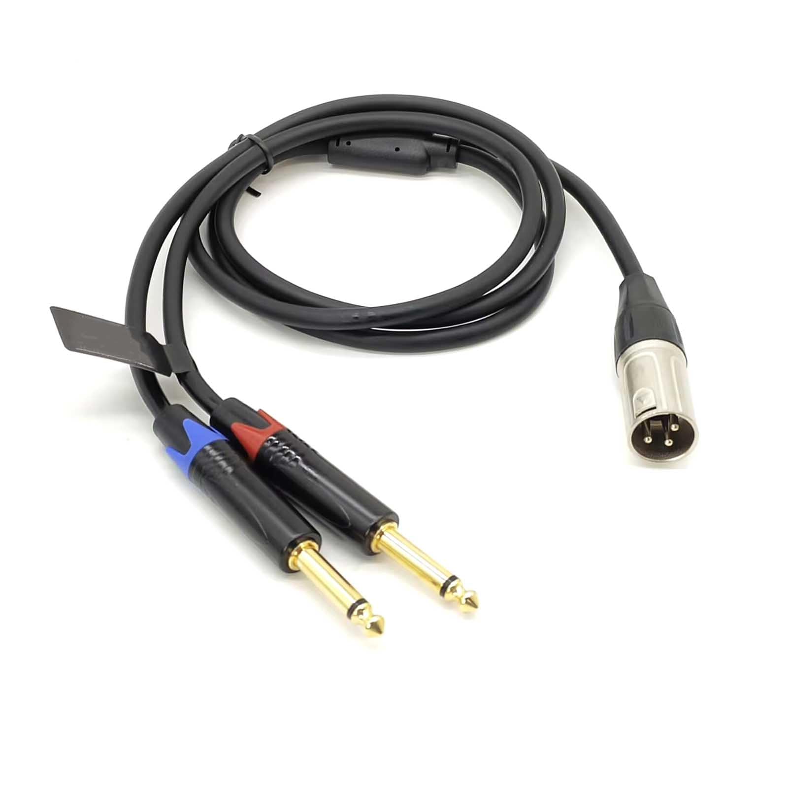Amazon.co.jp: XLR オス - デュアル 6.35mm オス ステレオ マイク