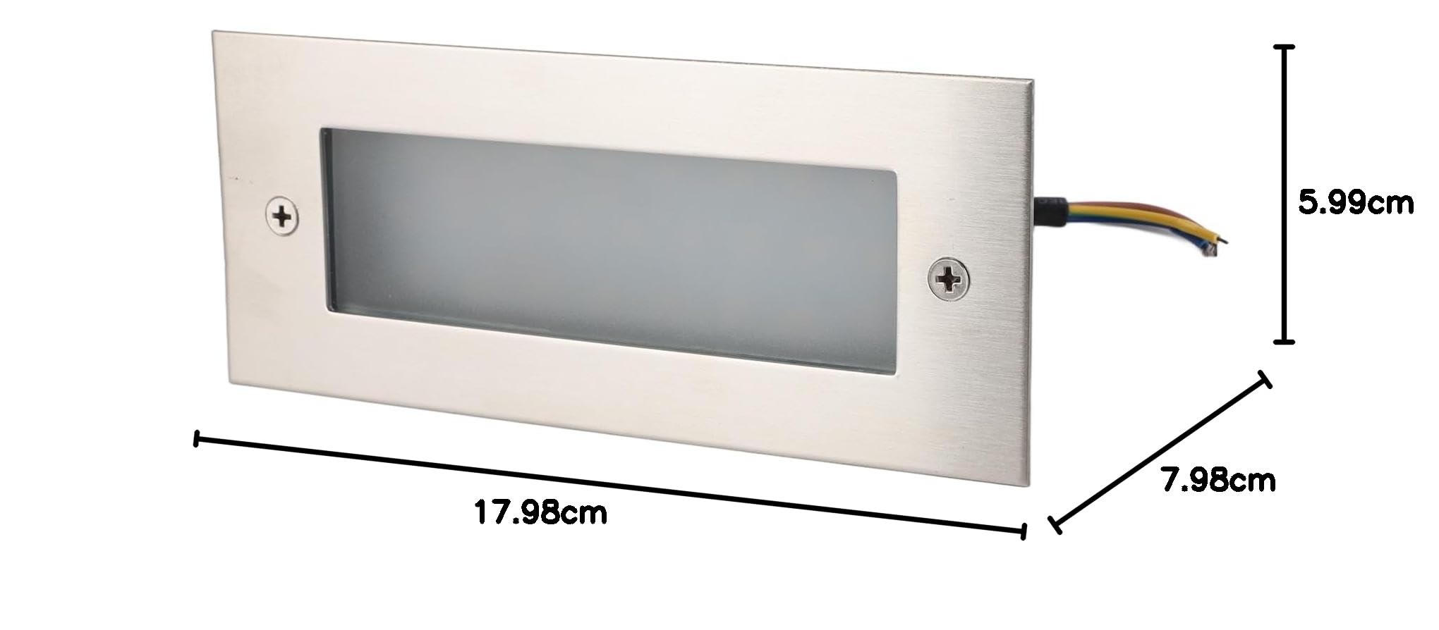 Luz de paso LED Luz de pared de escalera integrada de aleación de aluminio impermeable para interiores y exteriores Iluminación brillante blanca cálida de 3000 K para escaleras,