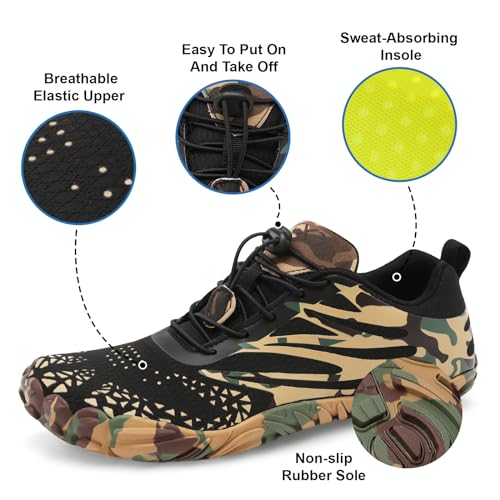 Image of XIHALOOK Athletic Hiking Water Shoes Womens Mens Quick Dry Barefoot for Beach Walking Kayaking Surfing Training