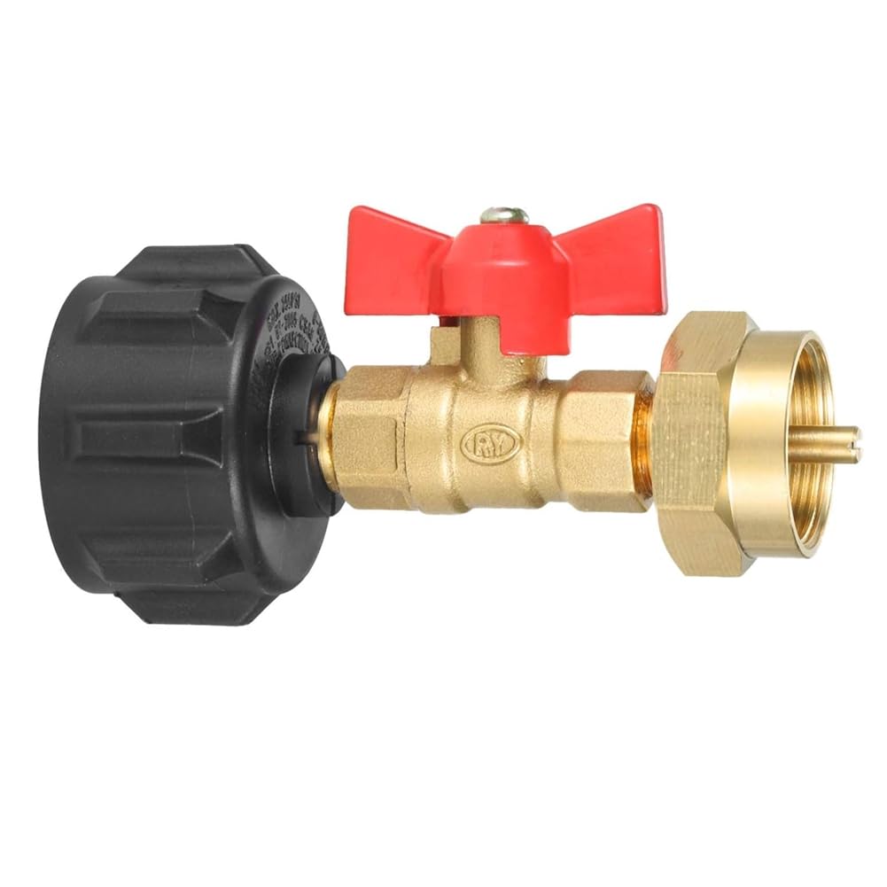 Hndhbfgrt QCC1 Propane Refill Adapter 1Pc for 1LB Propane Bottle Tank with Shut On/Off Control Valve