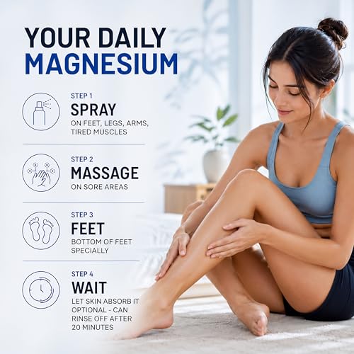 Image of Nutrabud Magnesium Oil Spray - 200ml | Topical Spray Magnesium Oil For Feet, Muscle Relaxation, Deep Sleep Support, Recovery From Cramps (200ml (Pack of 1))