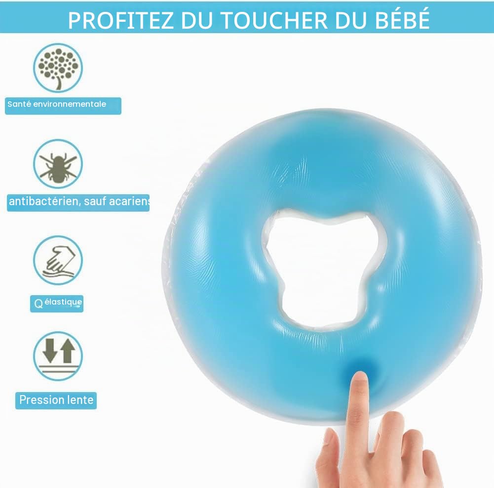Wakects Coussin en Gel de Silicone pour Le Visage Table de Massage 4 Couleurs Réutilisable Massage Visage Coussin Pad pour Salon de beauté Spa 30 x 1,8 cm (Bleu Ciel)