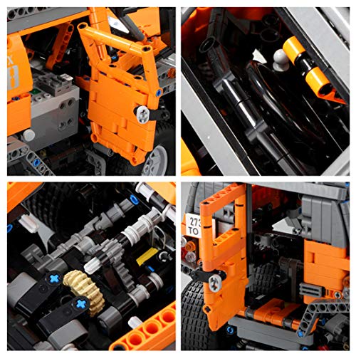 DXX Technik Bausteine Sibirien Off-Road Fahrzeug, 2578Teile 1:8 2.4G 8x8 Fernbedienung Geländewagen mit 8 Motoren… – Bild 7